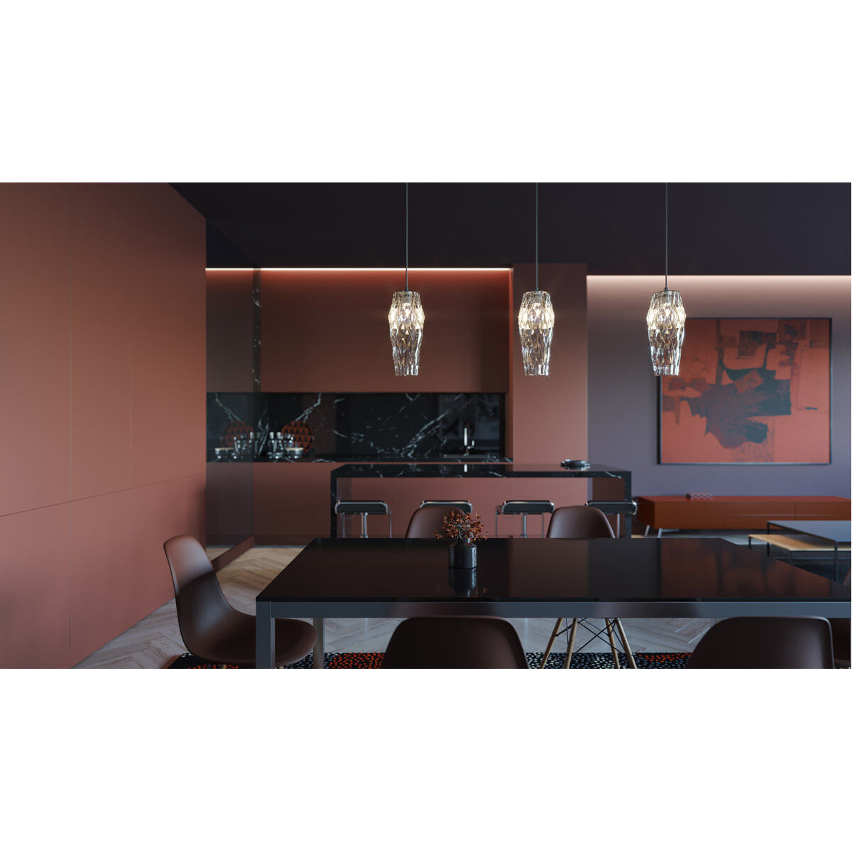 Candace 3 Light 36 inch Satin Nickel Triple Linear Pendant Ceiling Light in White